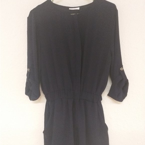 Elasticized Zip up Romper - Picture 1 of 3